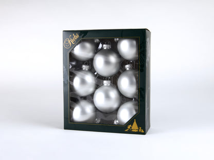 Krebs Frosted Glass Ornaments, 8 Pack