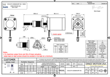 NEMA 17 Stepper Motor 330mm integrated lead-screw