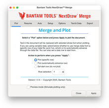 Bantam Tools NextDraw Merge Software