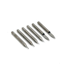 This set of carbide end mills are ideal for machining circuit boards on your Bantam Tools desktop CNC machine.