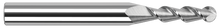 This Harvey 1/32" ball end mill features a two-flute, 45° high-helix design which produces excellent results in aluminum.